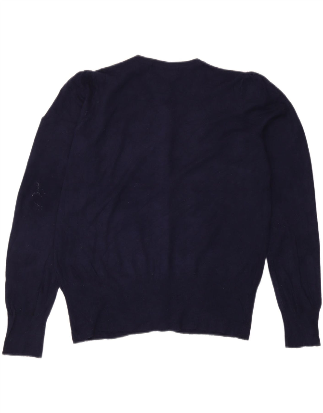 Suéter cardigã feminino Marks & Spencer UK 12 viscose azul marinho médio