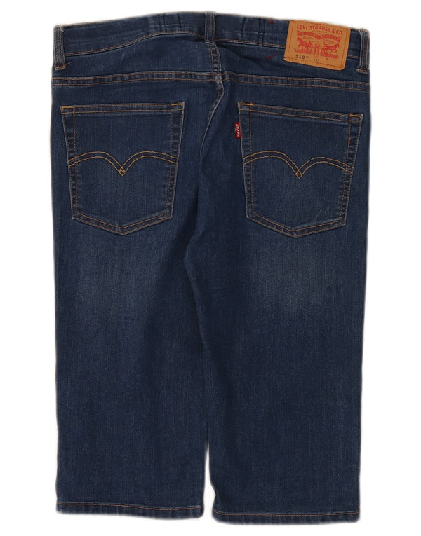 Bermuda jeans feminina Levi's 510 Skinny 15-16 anos W30 algodão azul