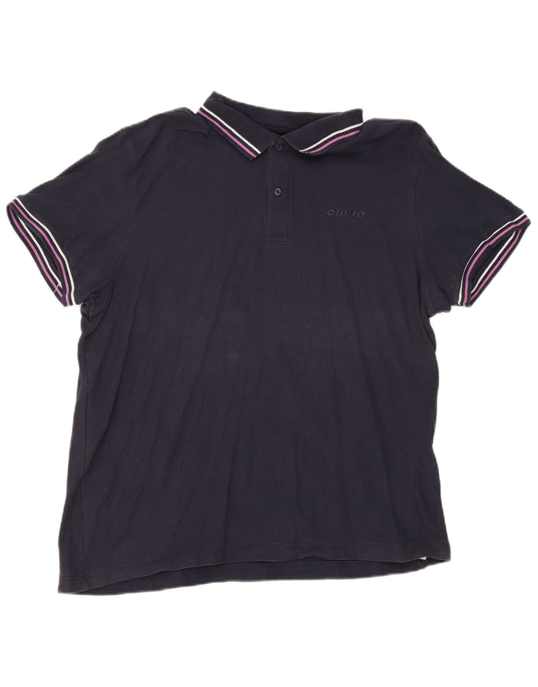 Camisa polo masculina LOTTO 2XL algodão azul marinho