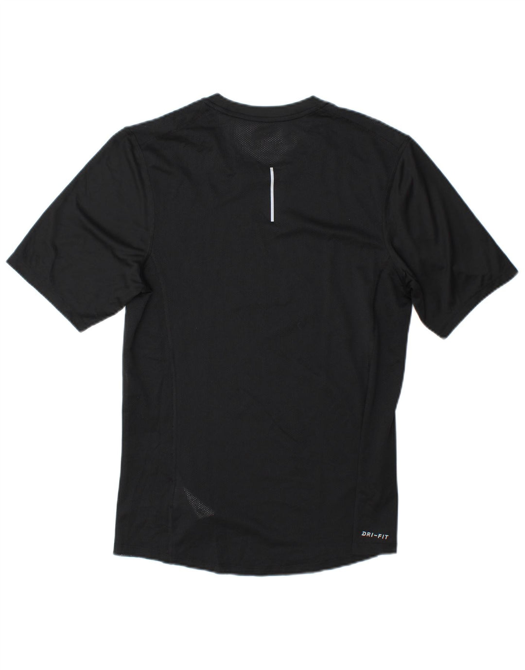 Camiseta Nike Masculina Dri Fit Running Top Pequena Listrada Preta Poliéster