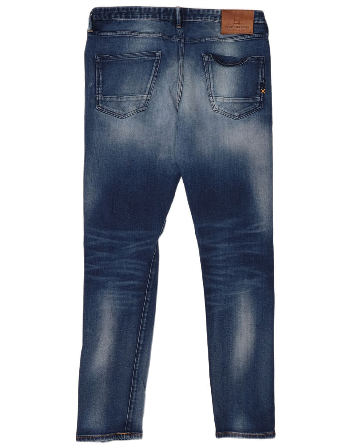 Calça jeans reta masculina Scotch & Soda W32 L32 azul algodão