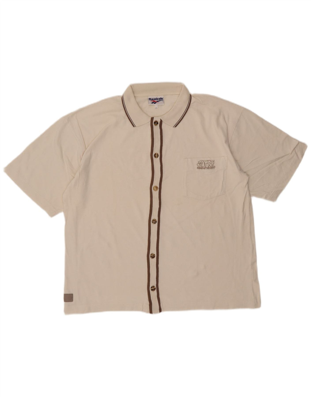 Camisa masculina Reebok Loose Fit manga curta pequena algodão branco