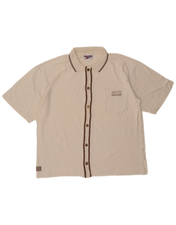 Camisa masculina Reebok Loose Fit manga curta pequena algodão branco