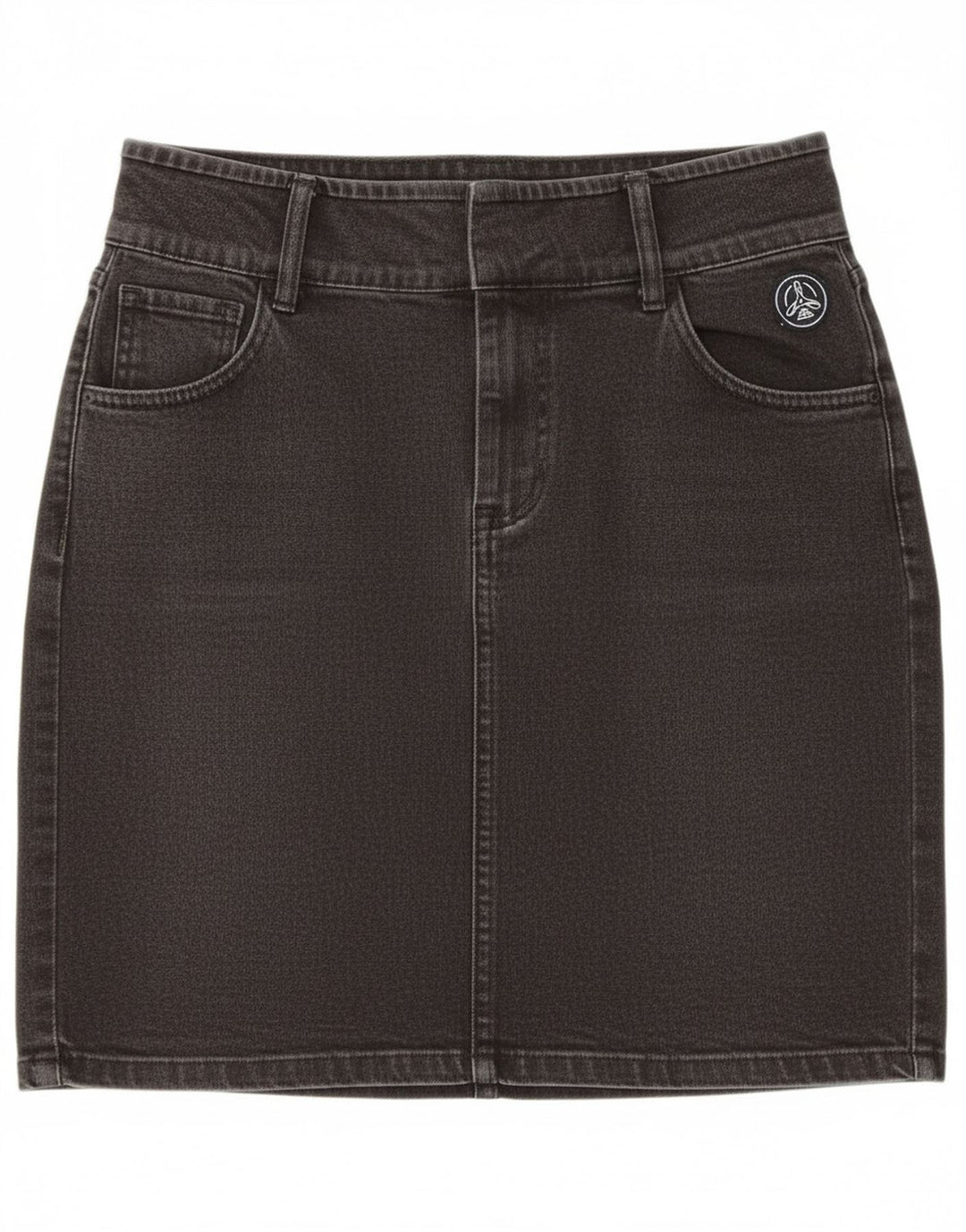 Saia jeans feminina Kappa W26 pequena preta