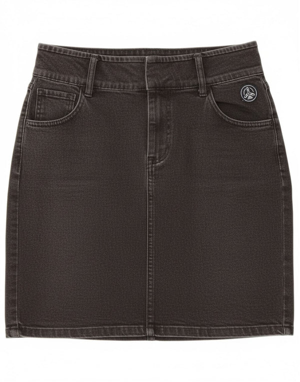 Saia jeans feminina Kappa W26 pequena preta