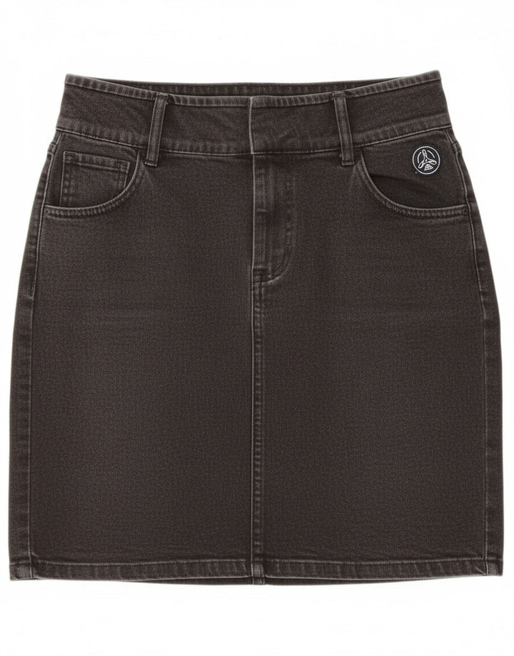 Saia jeans feminina Kappa W26 pequena preta