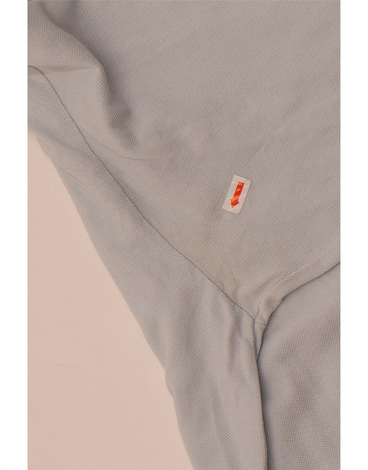 Camisa polo masculina de manga comprida Kappa algodão azul médio