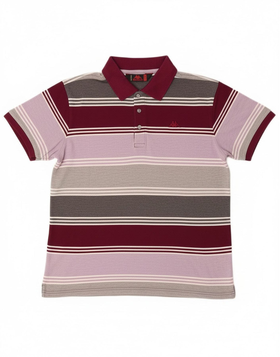 Camisa polo masculina Kappa grande algodão listrado multicolorido