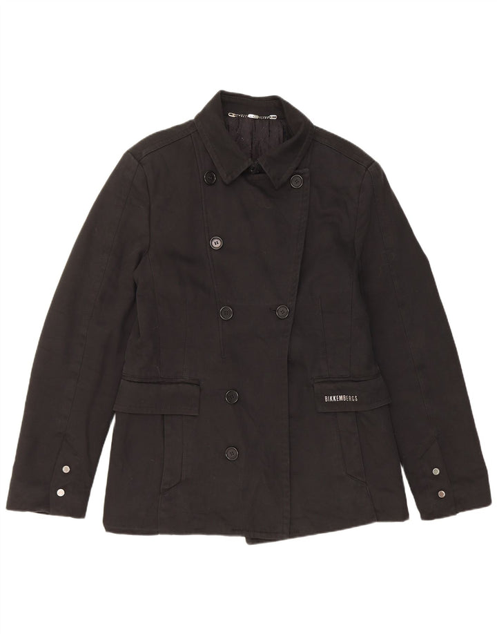 Jaqueta blazer feminina Bikkembergs com peito duplo IT 50 XL algodão preto