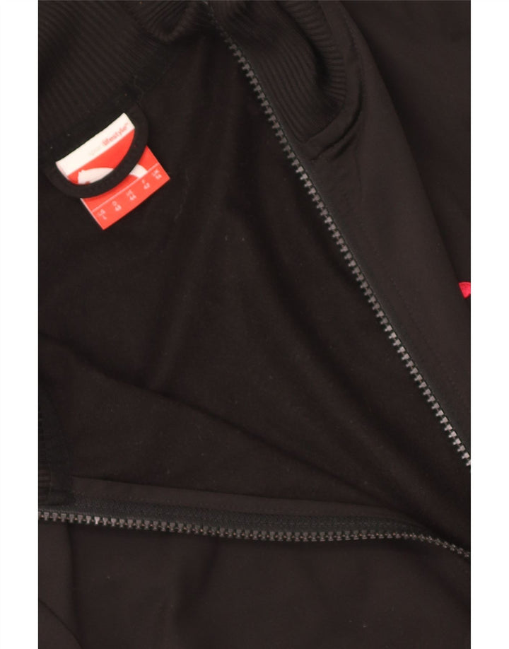 Puma Womens Tracksuit Top Jacket UK 14 Grande Preto Colourblock Poliéster