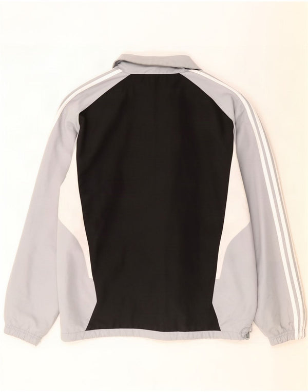 Adidas Mens Tracksuit Top Jacket UK 50/52 2XL Preto Colorblock Poliéster