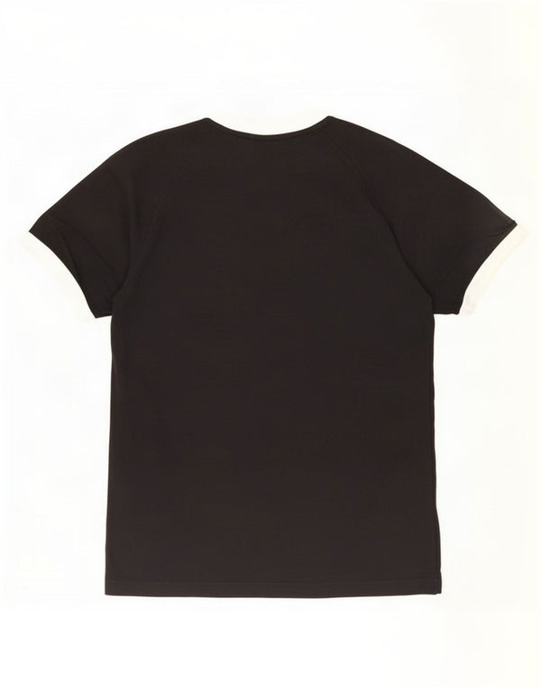 Adidas Mens Camiseta Top Médio Algodão Preto