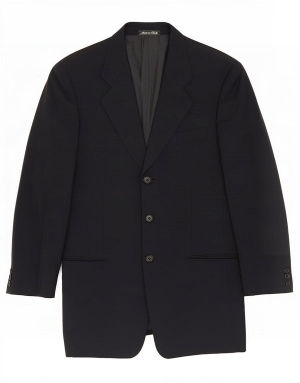 Jaqueta Blazer Masculina Giorgio Armani com 3 Botões IT 46 Pequeno Azul Marinho
