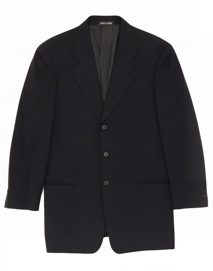 Jaqueta Blazer Masculina Giorgio Armani com 3 Botões IT 46 Pequeno Azul Marinho