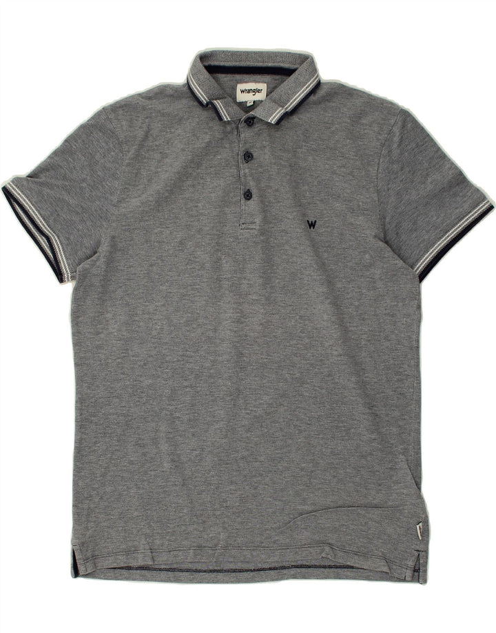 WRANGLER Mens Polo Shirt Medium Grey Cotton | Vintage Wrangler | Thrift | Second-Hand Wrangler | Used Clothing | Messina Hembry 