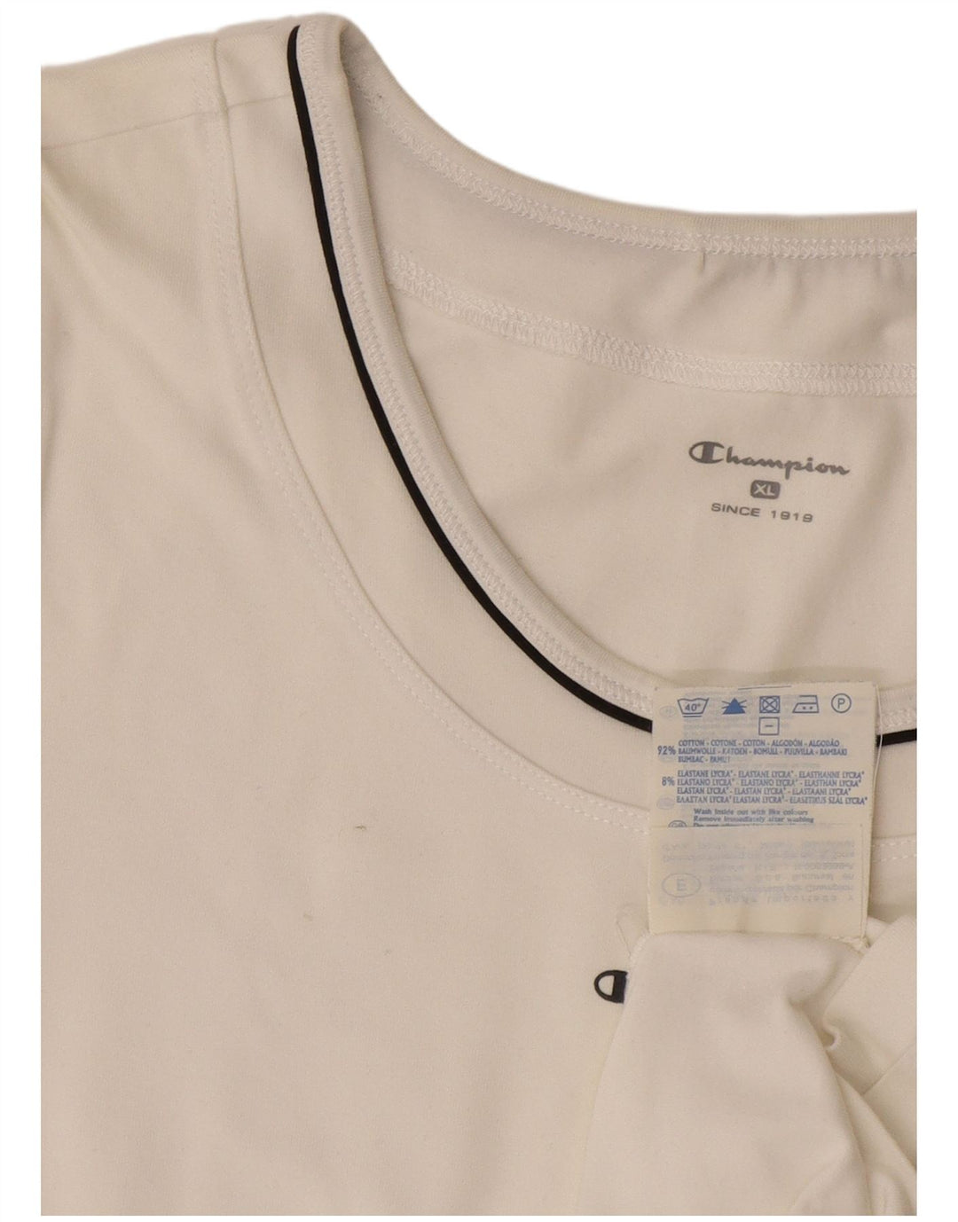 Camiseta feminina Champion UK 18 XL algodão branco