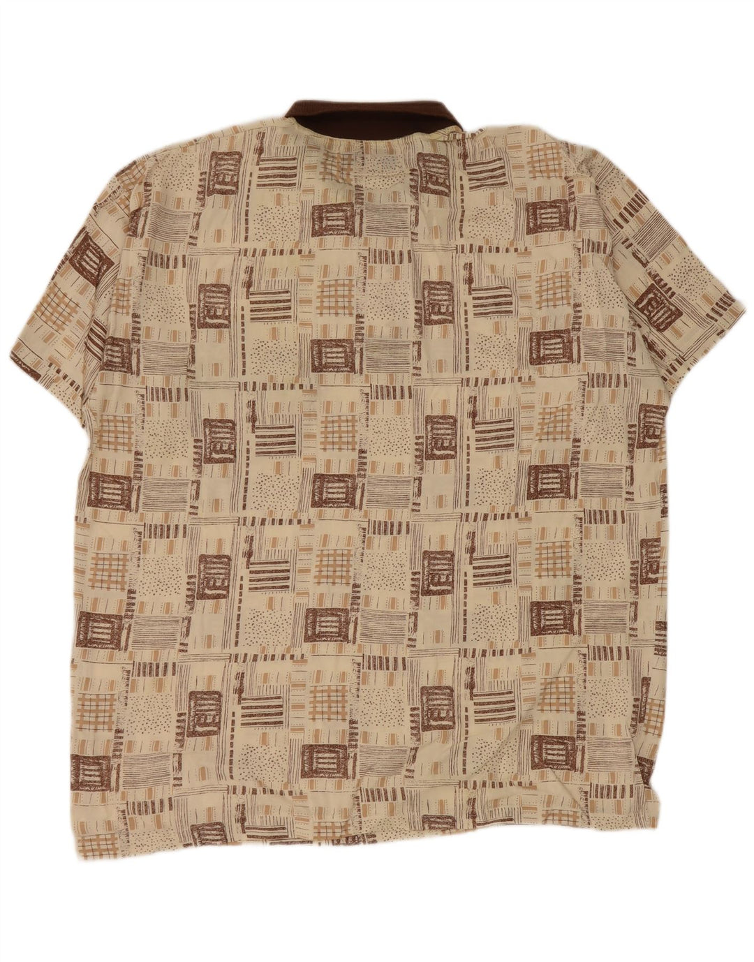 Camisa polo masculina vintage XL viscose bege