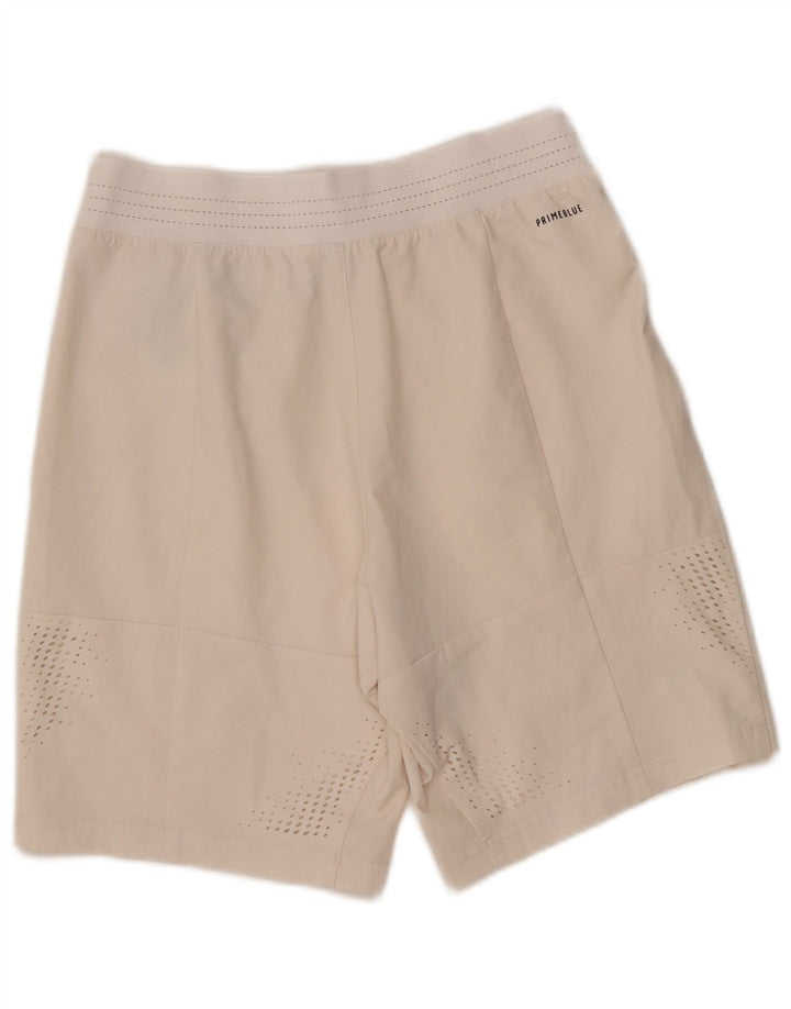 Adidas Mens Sport Shorts Pequeno Off White Poliéster