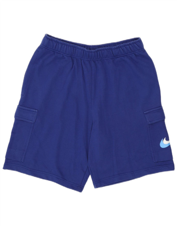 Shorts esportivos gráficos masculinos Nike médio azul algodão
