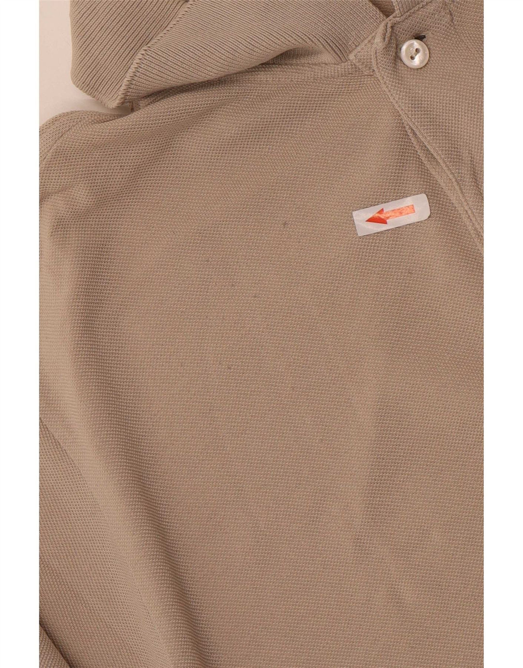 Camisa polo masculina Lacoste tamanho 5 grande algodão bege