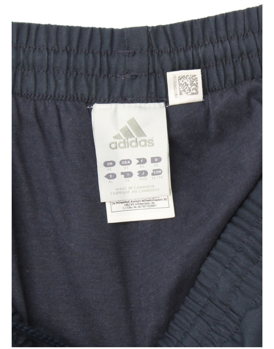 Calças de treino ADIDAS Mens Climalite XL azul marinho poliéster