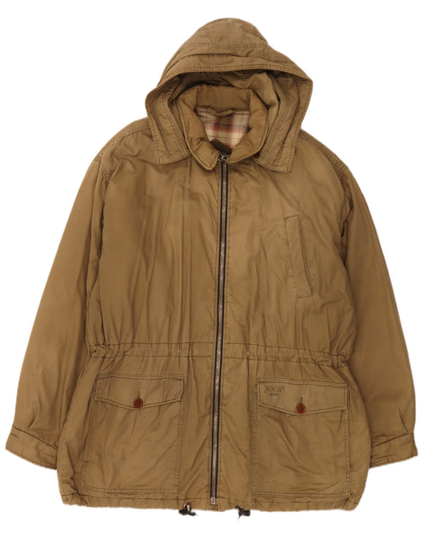 Jaqueta Parka masculina Joop com capuz IT 54 2XL algodão cáqui