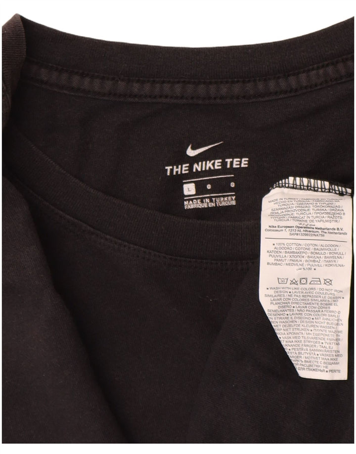 Camiseta gráfica masculina Nike grande algodão preto