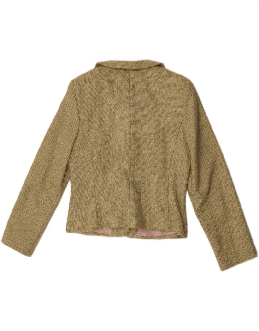 Jaqueta blazer feminina Aideen Bodkin com 5 botões Reino Unido 14 grande lã verde