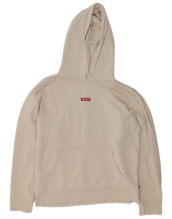 Moletom com capuz relaxado masculino Levi's médio algodão branco