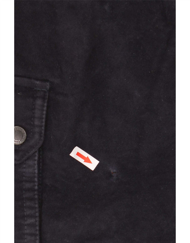 Henry Cottons Mens Pea Coat IT 50 Grande Algodão Azul Marinho
