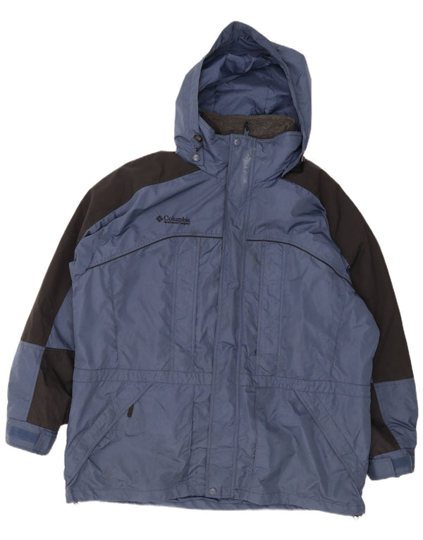 Jaqueta corta-vento masculina Columbia Interchange UK 42 XL azul colorblock