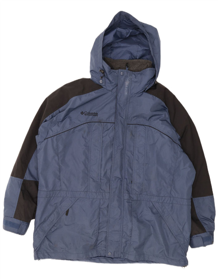 Jaqueta corta-vento masculina Columbia Interchange UK 42 XL azul colorblock