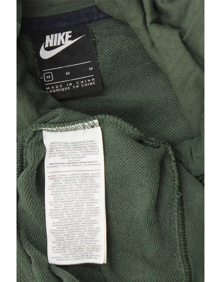 Jumper com capuz gráfico masculino Nike médio verde algodão
