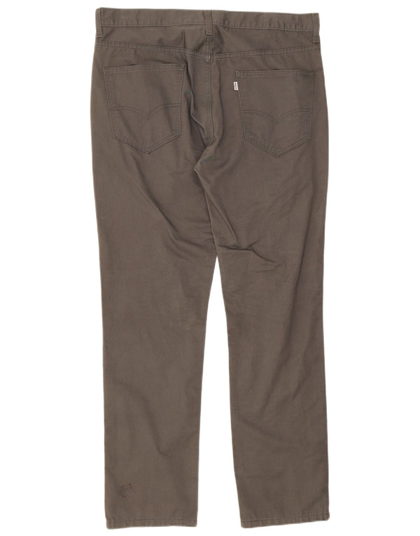 Calça jeans reta masculina Levi's W36 L32 algodão cinza