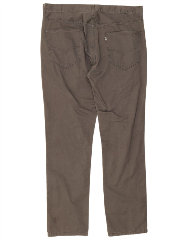Calça jeans reta masculina Levi's W36 L32 algodão cinza