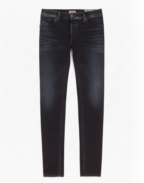 Diesel Mens Sleenker Super Skinny Jeans W32 L32 Azul Marinho Algodão