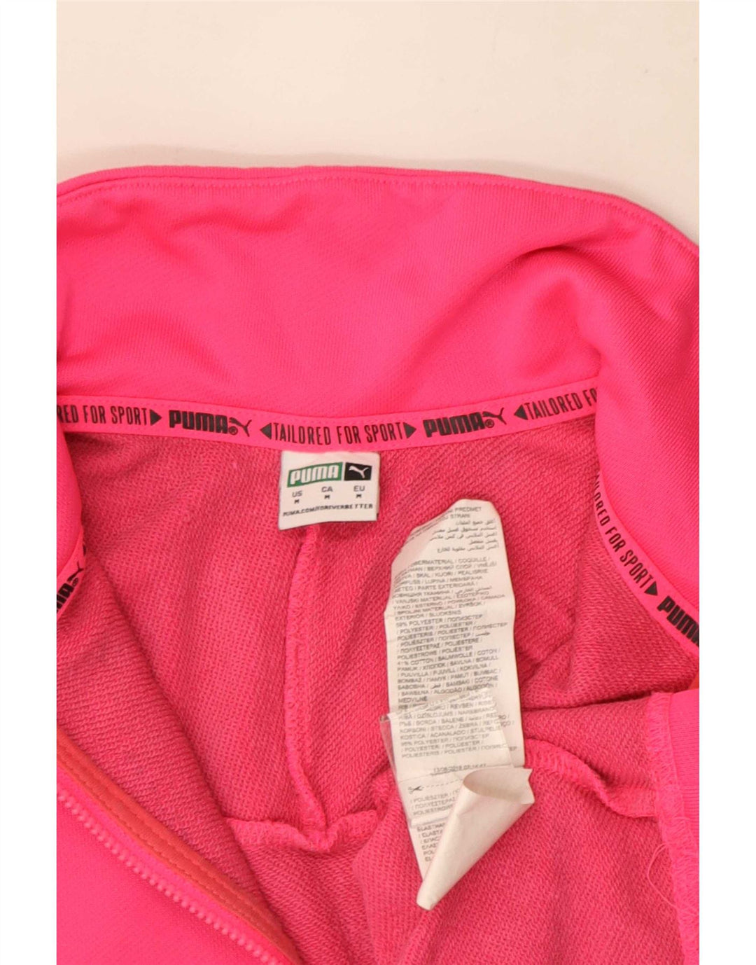 Puma moletom feminino oversized gráfico com zíper e gola alta Reino Unido 14 médio rosa