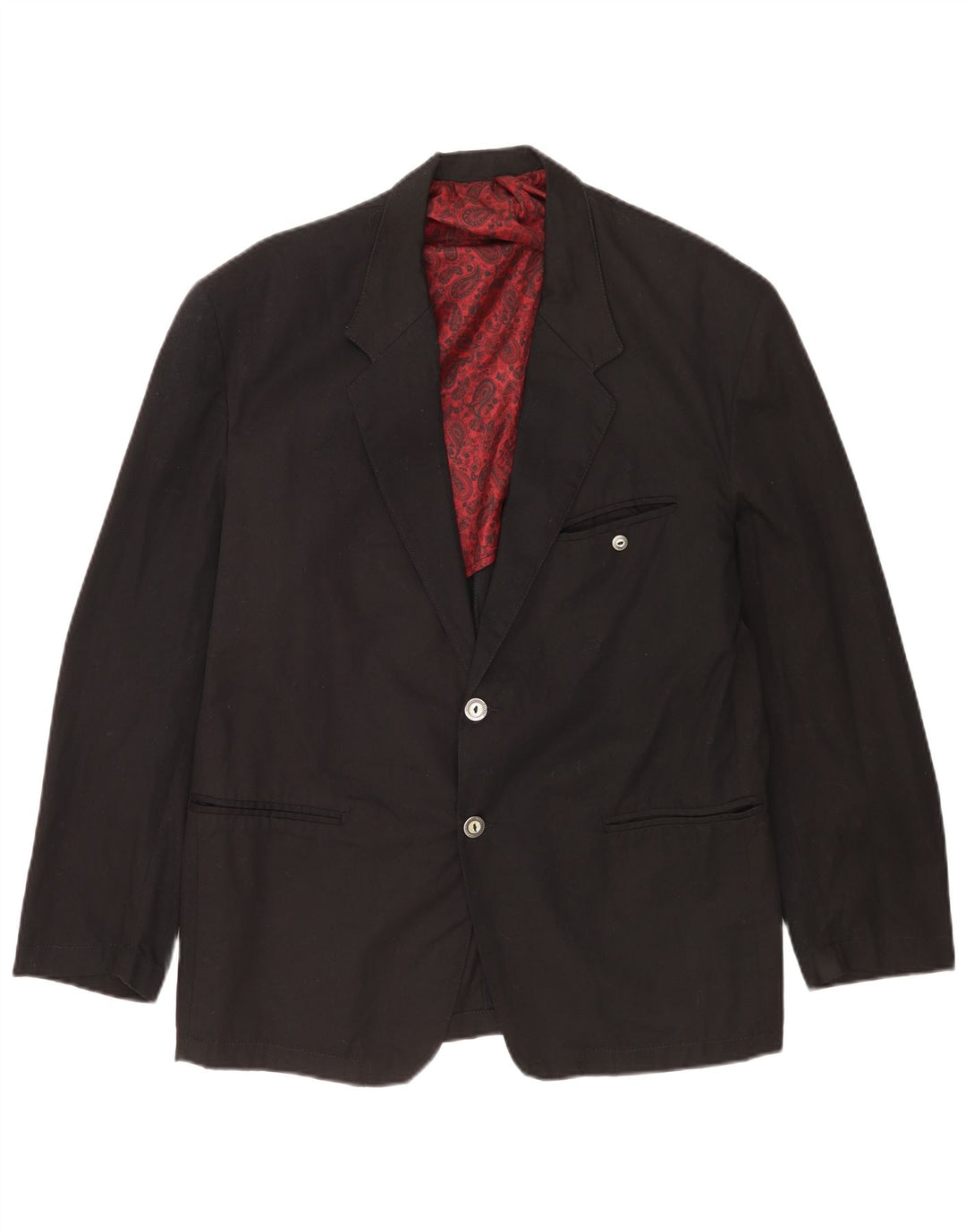 Jaqueta Blazer Masculina Mash com 2 Botões Reino Unido 40 Grande Algodão Preto