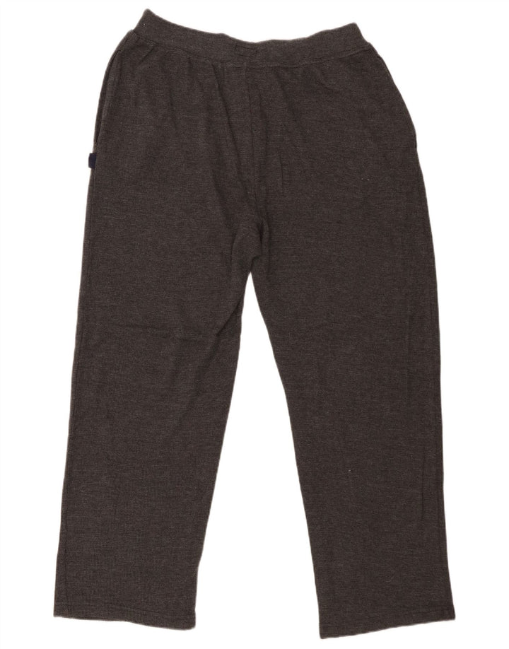 Calça de treino feminina Izod UK 16 grande algodão cinza