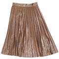 Zara Saia feminina cintura alta plissada pequena W26 poliéster marrom