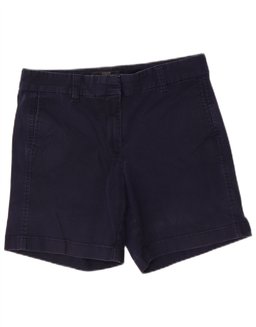 J. Crew Shorts Chino Feminino US 4 Pequeno W28 Algodão Azul Marinho