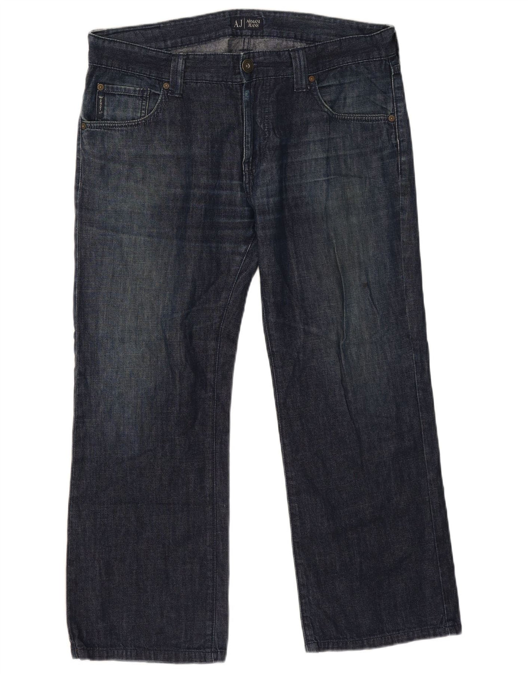 Jeans retos femininos Armani W36 L26 algodão azul marinho