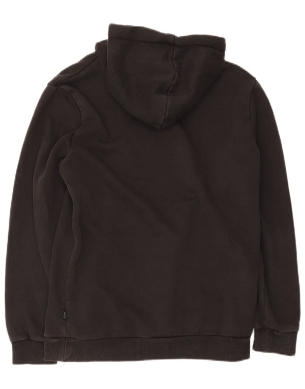 Puma masculino gráfico moletom com capuz pequeno algodão preto