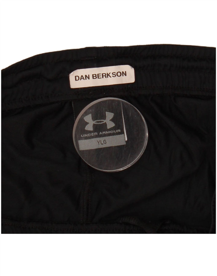 UNDER ARMOUR Boys Sport Shorts 11-12 Anos Grande Poliéster Preto