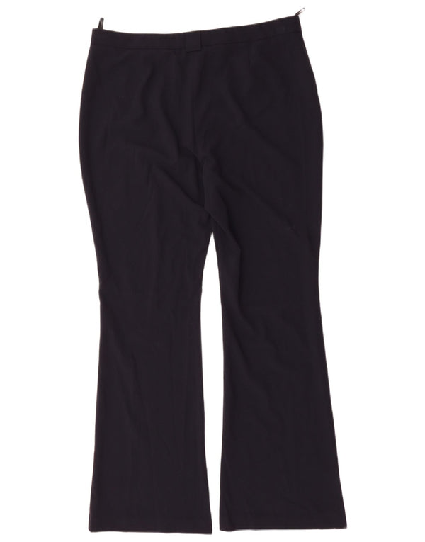 Calça casual feminina de cintura alta Marks & Spencer Reino Unido 16 grande W36 L32 azul marinho