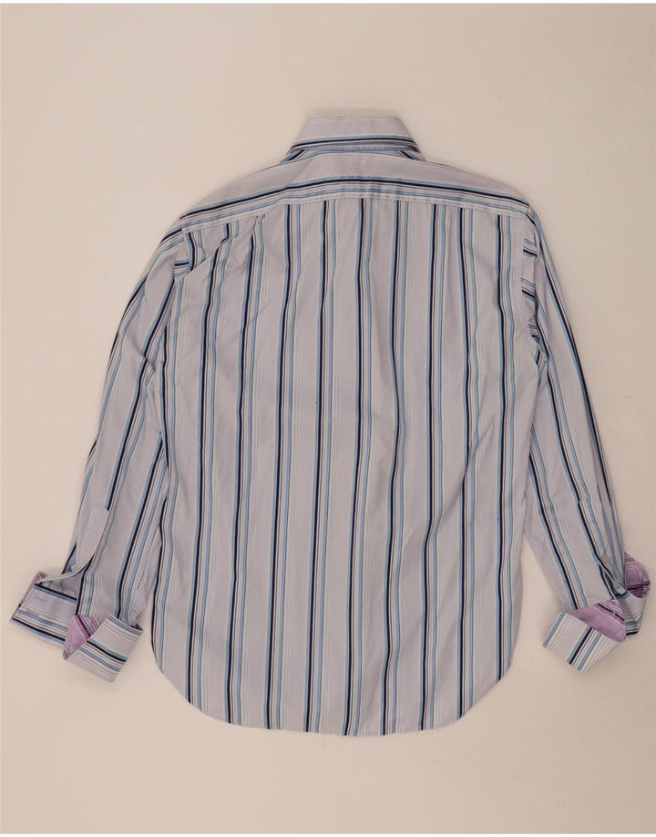 Camisa masculina TED BAKER tamanho 16 grande listrada azul