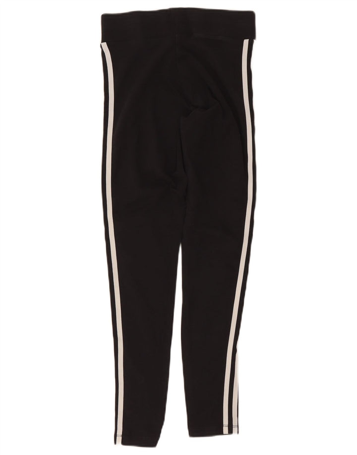 Leggings Adidas Femininas UK 10 Pequenas Algodão Preto