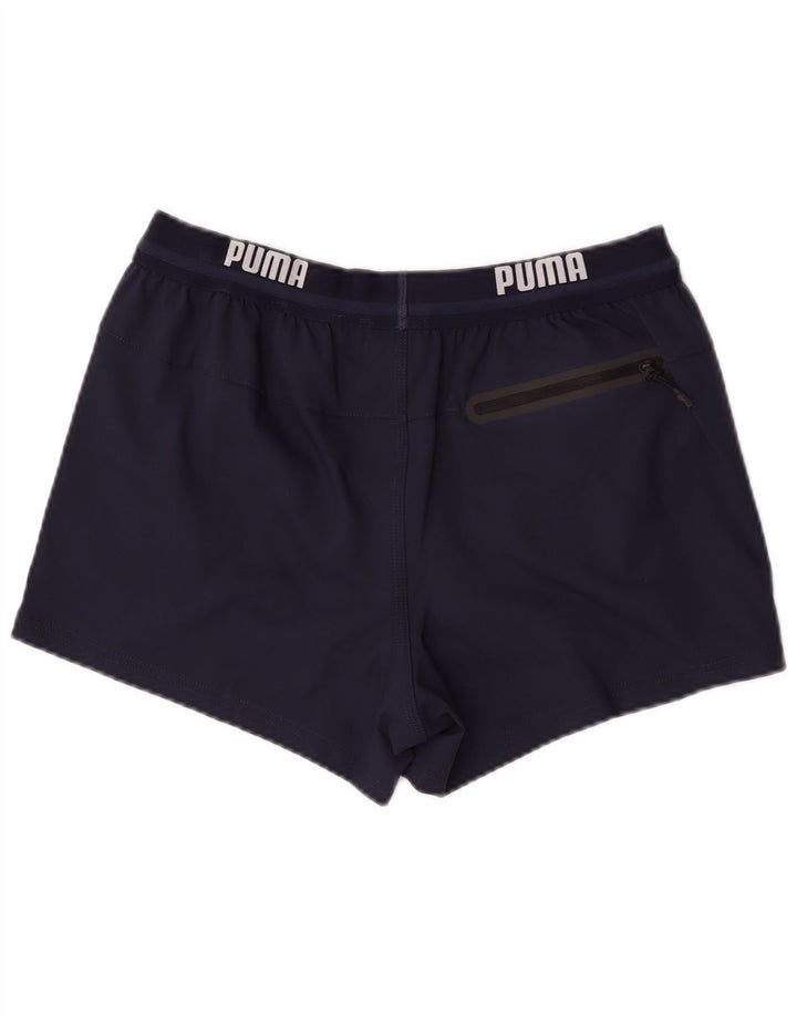 Puma Mens Graphic Sport Shorts Médio Azul Marinho Poliéster