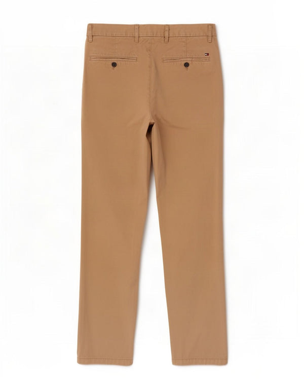 Tommy Hilfiger Calça Chino Masculina Reta W32 L32 Algodão Bege