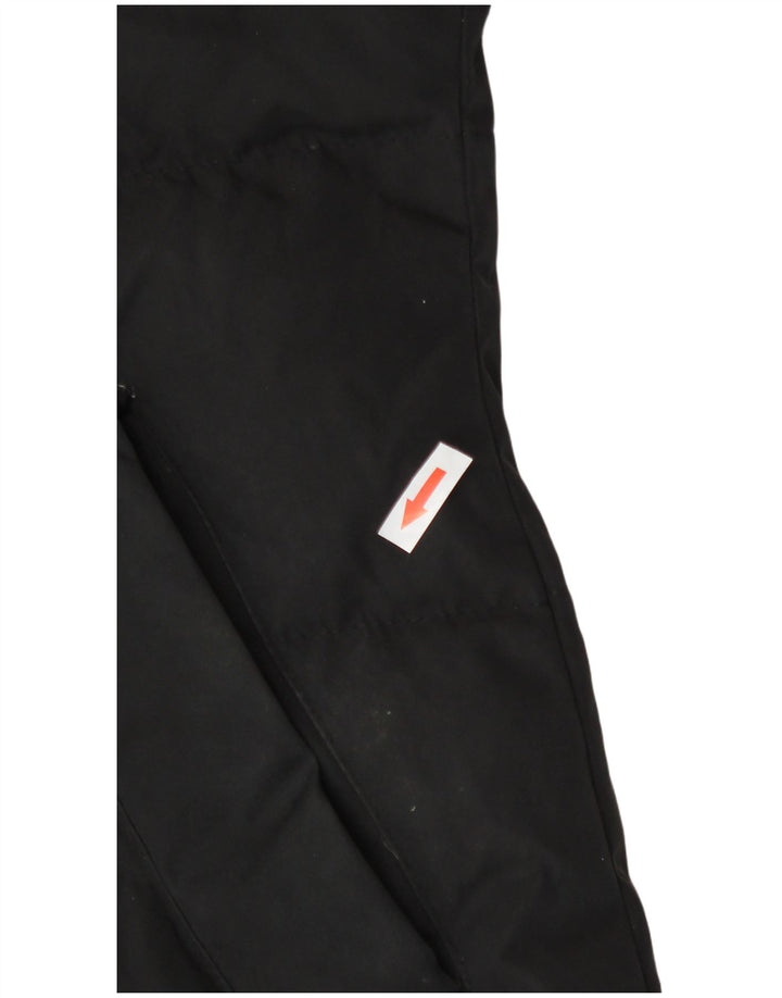 Jaqueta acolchoada com capuz feminina Zara UK 14 grande poliéster preto